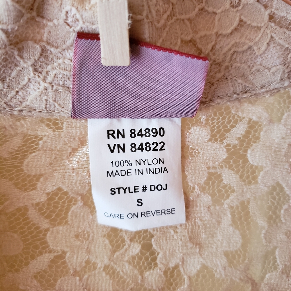 Tan lace topper by Tudor Court sz S - Picture 7 of 7